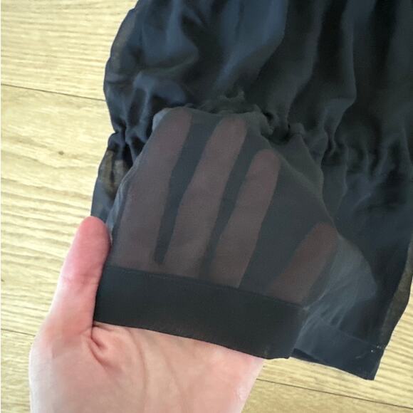 Khela - Back To Black Sheer Side Tie Pants in Black - Picture 2 of 7